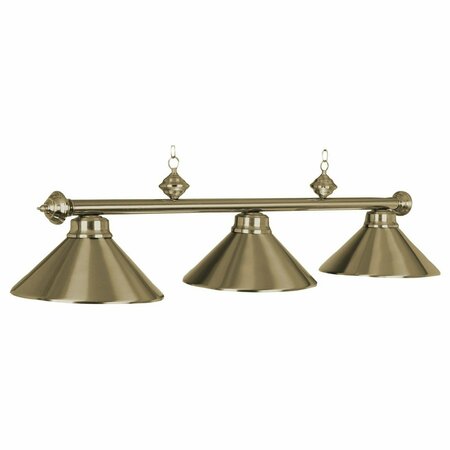 RAM GAMEROOM 54In. 3Lt Billiard Light- Antique Brass PR54 AB